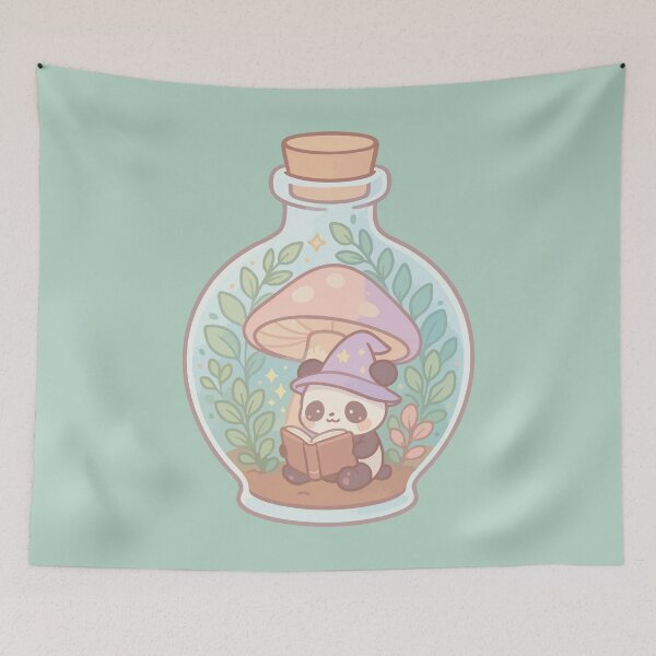 Item preview, Kawaii Panda Reading Book Pastel Goth designed and sold by TomFrontierArt.