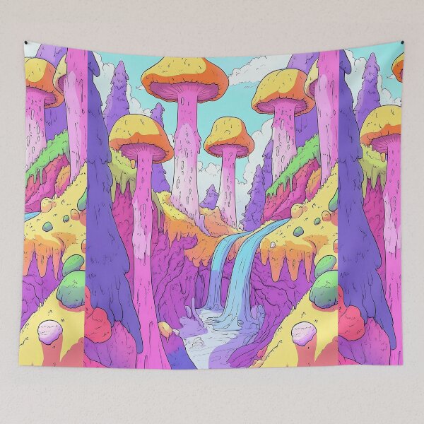 Item preview, Psychedelic World: Trippy Colorful Dreamscape designed and sold by bapupa.