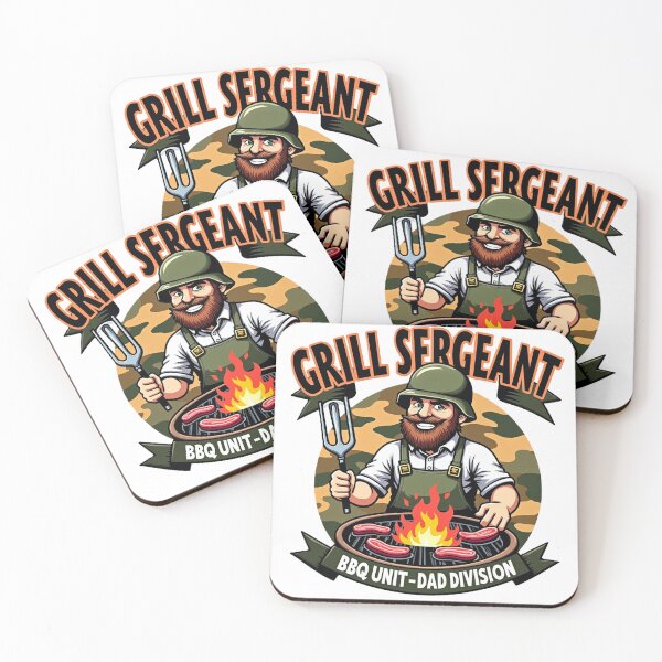 Item preview, Grill Sergeant BBQ Dad Funny Design designed and sold by ibobo4656.