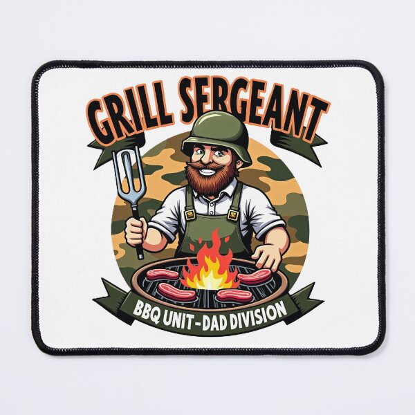 Item preview, Grill Sergeant BBQ Dad Funny Design designed and sold by ibobo4656.