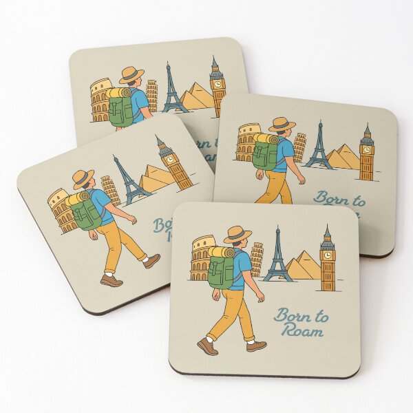 Item preview, Backpacker World Traveler Illustration – Adventure Nomad Lifestyle Gift for Travel Lovers designed and sold by Design Atlas.