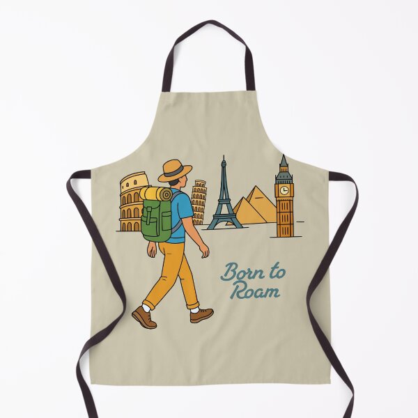 Item preview, Backpacker World Traveler Illustration – Adventure Nomad Lifestyle Gift for Travel Lovers designed and sold by Design Atlas.