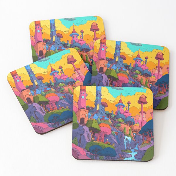 Item preview, Psychedelic World: Vibrant Surreal Dreamscape designed and sold by bapupa.