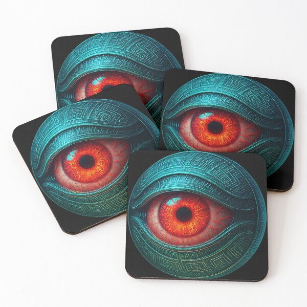 Item preview, Evil Eye Cybernetic Biomechanical Red Eyeball designed and sold by hauntedtees.