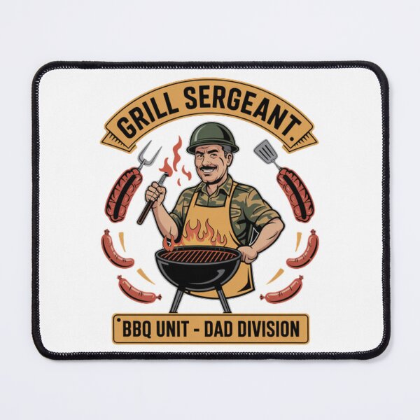 Item preview, Grill Sergeant BBQ Dad Funny Design designed and sold by ibobo4656.