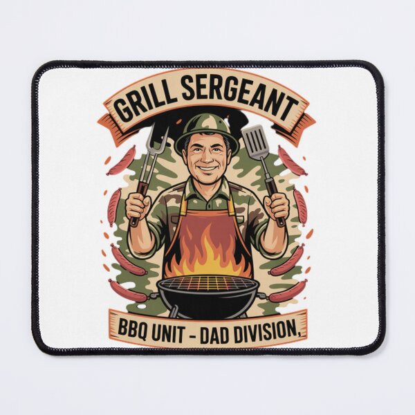 Item preview, Grill Sergeant BBQ Dad Funny Design designed and sold by ibobo4656.