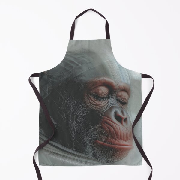 Item preview, Astronaut Chimpanzee in Space Helmet – Peaceful Cosmic Primate Art designed and sold by Retrocranio.