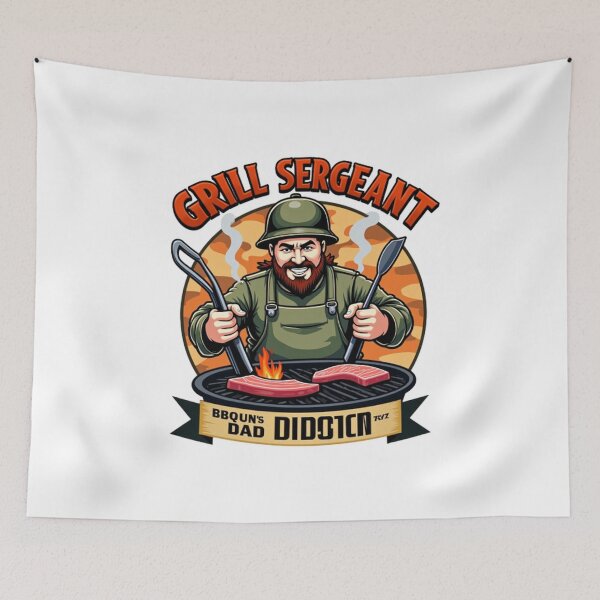 Item preview, Grill Sergeant BBQ Dad Funny Design designed and sold by ibobo4656.