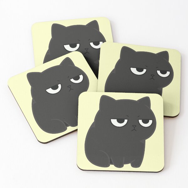Item preview, Grumpy Black Cat – Funny Moody and Sassy Kitten Illustration designed and sold by imaginariun.