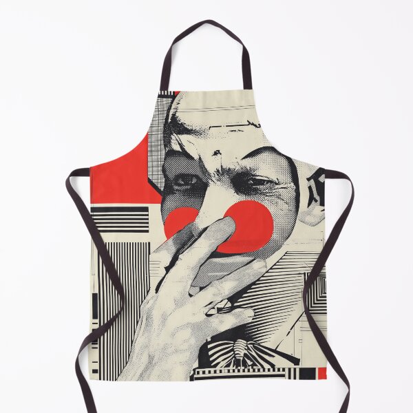 Item preview, Abstract Clown Portrait – Bold Red and Black Graphic Art with Surreal Expression designed and sold by Retrocranio.