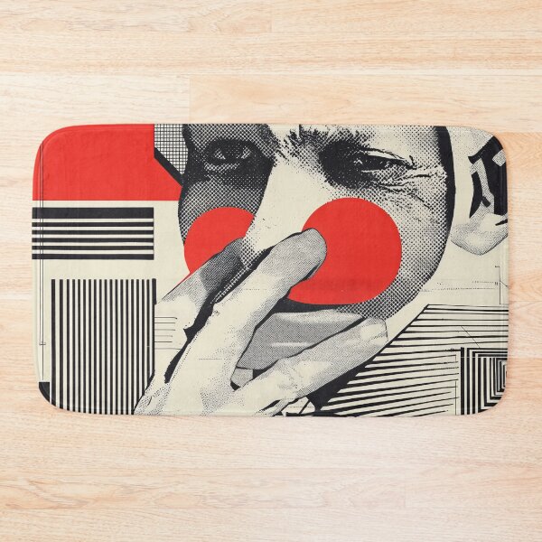 Item preview, Abstract Clown Portrait – Bold Red and Black Graphic Art with Surreal Expression designed and sold by Retrocranio.