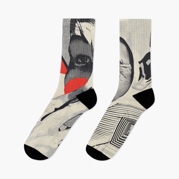 Item preview, Abstract Clown Portrait – Bold Red and Black Graphic Art with Surreal Expression designed and sold by Retrocranio.