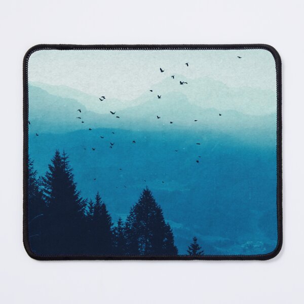 Item preview, Blue Valmalenco - Italian Alpine Valley in Morning Mist designed and sold by Dyrk Wyst Redbubble Shop.