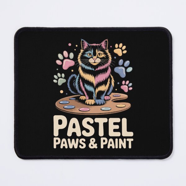 Item preview, Pastel Paws & Paint – Artistic Cat with Paint-Splattered Paws designed and sold by MagicWander.