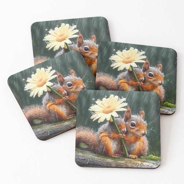 Item preview, Squirrels Under a Flower Umbrella designed and sold by M-Y-A-R-T-.