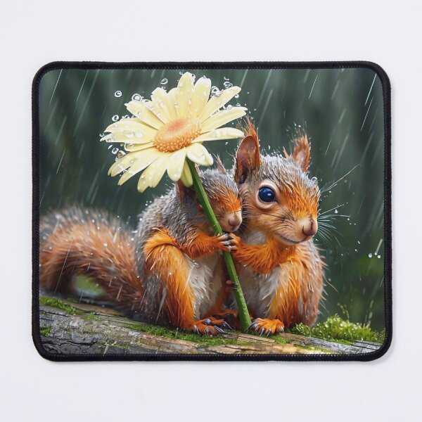 Item preview, Squirrels Under a Flower Umbrella designed and sold by M-Y-A-R-T-.