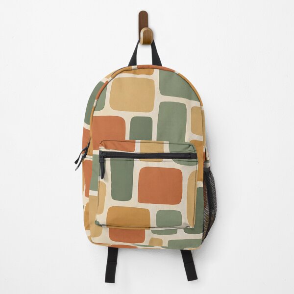 Item preview, Organic Mosaic Print – Hand-Drawn Terracotta Block Shapes | Natural Abstract Textile Pattern designed and sold by WAUZ.