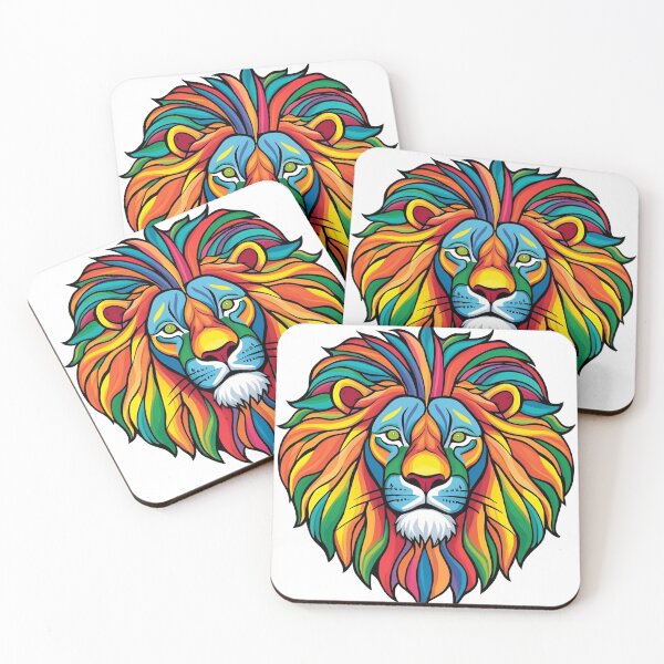 Item preview, Colorful Lion Head designed and sold by ViViTulip.