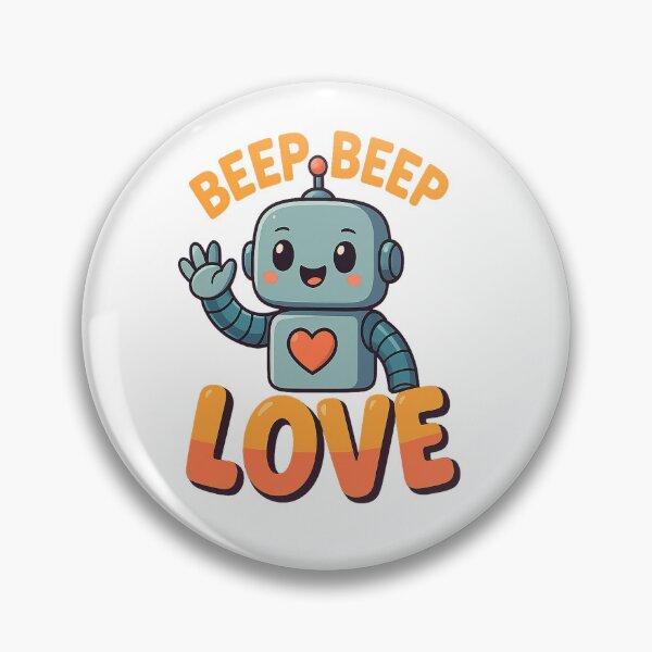Item preview, Beep Beep Love – The Friendly Robot with a Heart designed and sold by PastimeMastery.