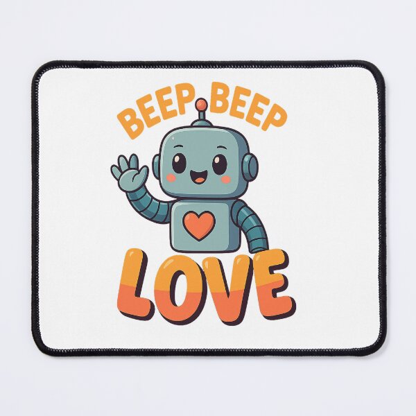 Item preview, Beep Beep Love – The Friendly Robot with a Heart designed and sold by PastimeMastery.