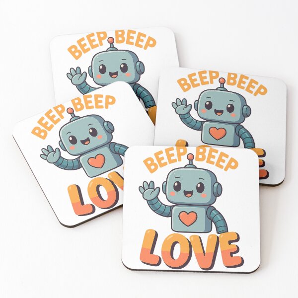 Item preview, Beep Beep Love – The Friendly Robot with a Heart designed and sold by PastimeMastery.