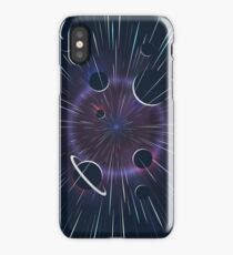 Lights stars flying past at high speed, space adventure iPhone Case
