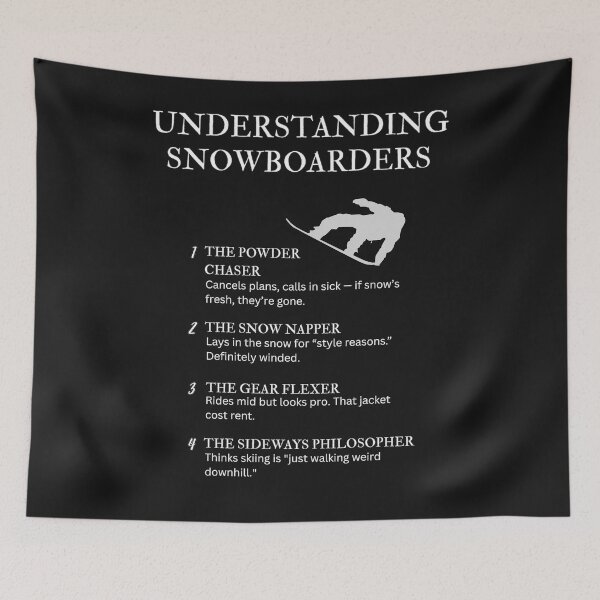 Item preview, Understanding Snowboarders – Funny Snowboard Life Humor for Riders – Black designed and sold by PsyFlow35.