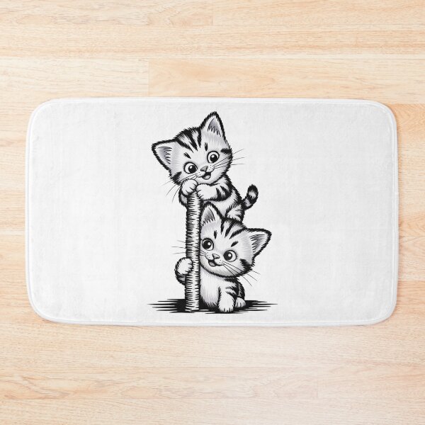 Item preview, Playful Peeking Kittens - Embroidery Style designed and sold by YounexxART.
