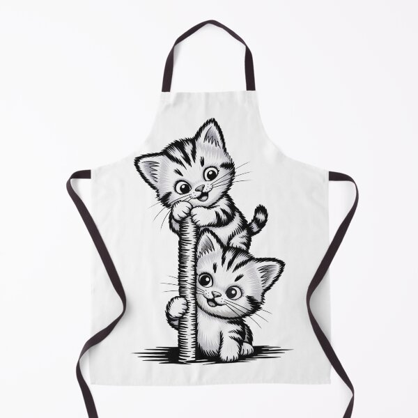 Item preview, Playful Peeking Kittens - Embroidery Style designed and sold by YounexxART.