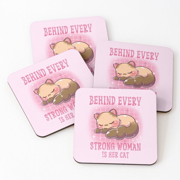 Item preview, Behind every strong woman is her cat  designed and sold by CharmingChains.
