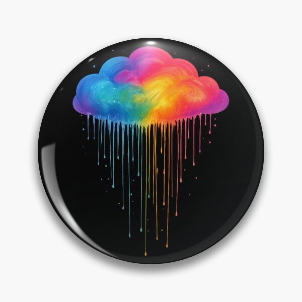 Artikelvorschau, Rainbow Cloud Drip – Emotionale Stolzkunst mit dunklem Hintergrund entworfen und verkauft von Sepinik.