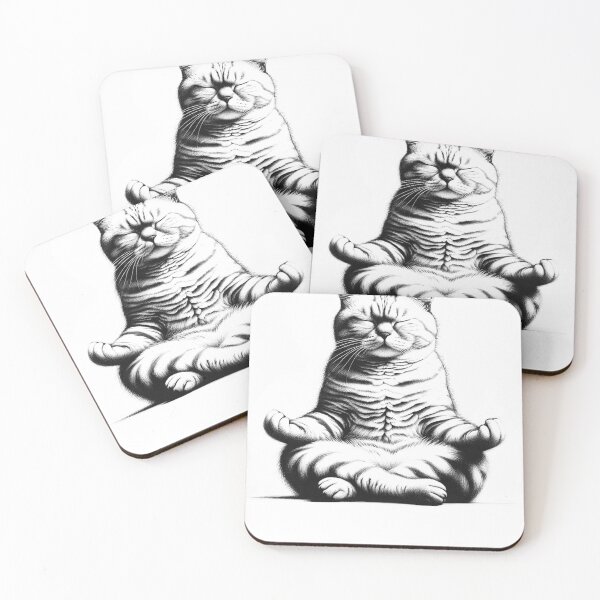 Item preview, Cat Yoga Poses Meditation Gym Fitness Funny Cat Lover designed and sold by Kimberley King Art  King Art.