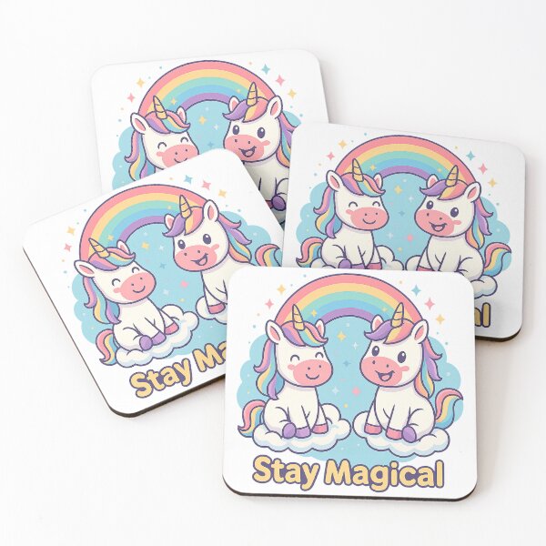 Item preview, Stay Magical – Happy Unicorns in the Clouds designed and sold by PastimeMastery.