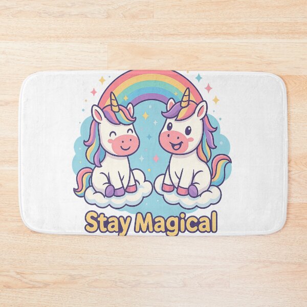 Item preview, Stay Magical – Happy Unicorns in the Clouds designed and sold by PastimeMastery.