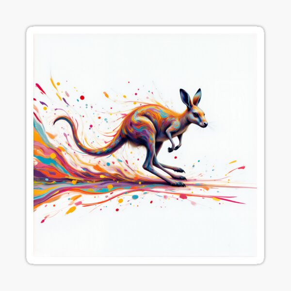 Item preview, Vivid Leap: Dreamscape Kangaroo designed and sold by Dyrsmid Studio.