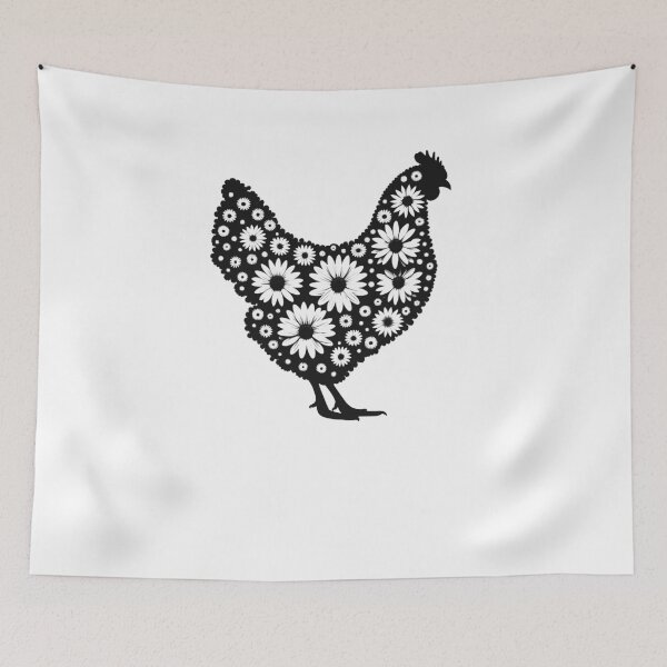 Item preview, Chicken Lover Floral Wildflower Farm Farmer designed and sold by Kimberley King Art  King Art.