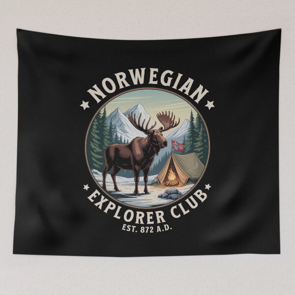 Item preview, Norwegian Explorer Club Norway Moose Outdoor Adventure designed and sold by Infinitee8hirts.