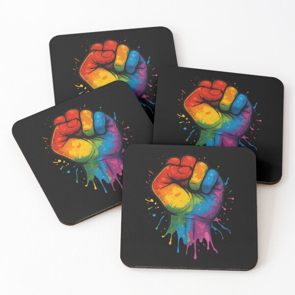 Item preview, Pride Power Fist – Bold Rainbow Resistance Artwork designed and sold by Sepinik.
