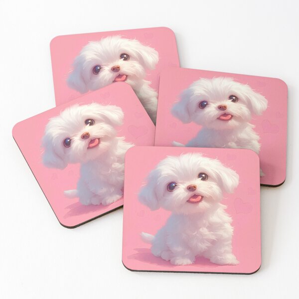 Item preview, Melting Heart Maltese Puppy – Cute and Loving Dog Art designed and sold by Windy-market.