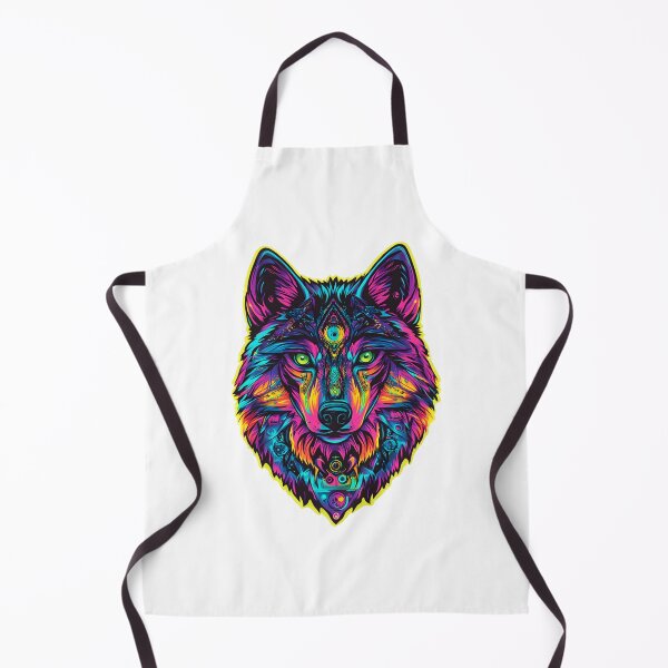 Item preview, Mystic Neon Wolf: Psychedelic Art for Spiritual Spaces designed and sold by Kollibri.
