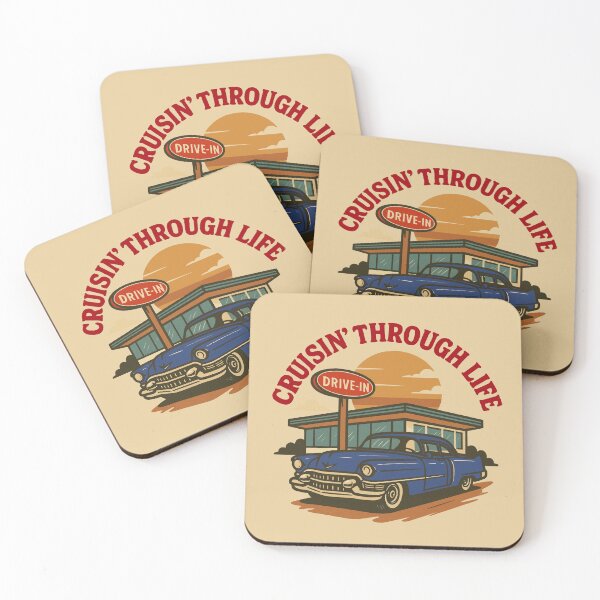 Item preview, Cruisin’ Through life Vintage Retro Car designed and sold by FarieArt.