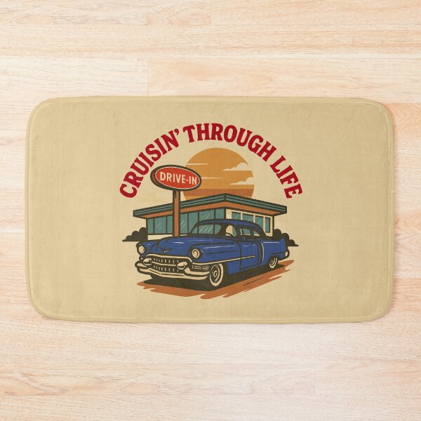 Item preview, Cruisin’ Through life Vintage Retro Car designed and sold by FarieArt.