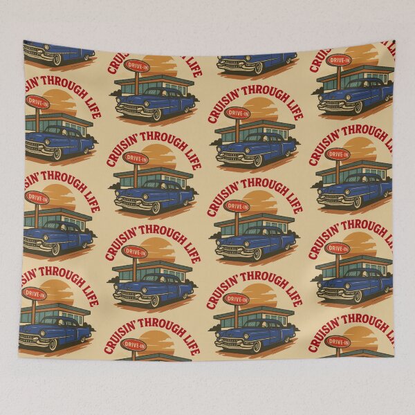 Item preview, Cruisin’ Through life Vintage Retro Car designed and sold by FarieArt.