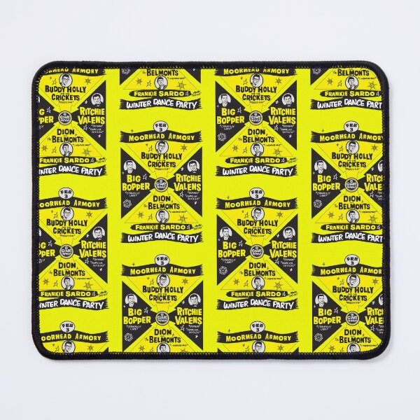 Item preview, Winter Dance Party, Last Concert Poster, yellow and black designed and sold by ASKEW GRAPHICS.