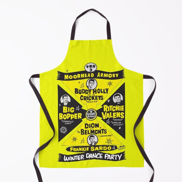 Item preview, Winter Dance Party, Last Concert Poster, yellow and black designed and sold by ASKEW GRAPHICS.