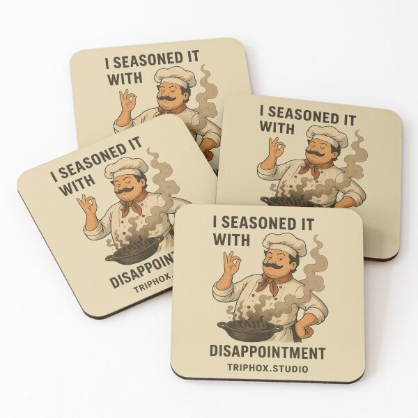 Item preview, "Seasoned With Disappointment" – Chef Meme Art Print designed and sold by TRIPHOX.STUDIO.