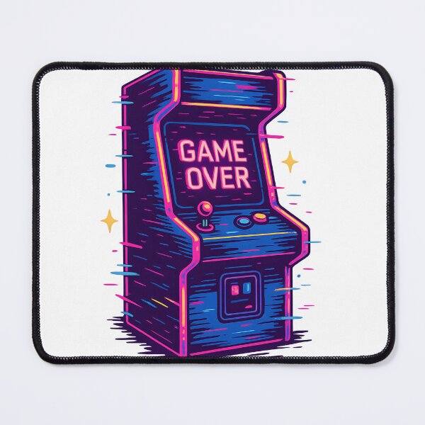 Item preview, Neon Arcade – GAME OVER in glitch style designed and sold by AlphaAutomation.
