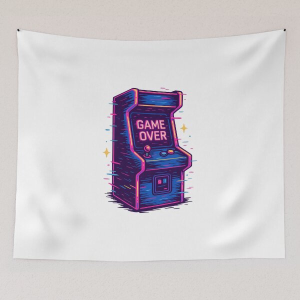 Item preview, Neon Arcade – GAME OVER in glitch style designed and sold by AlphaAutomation.