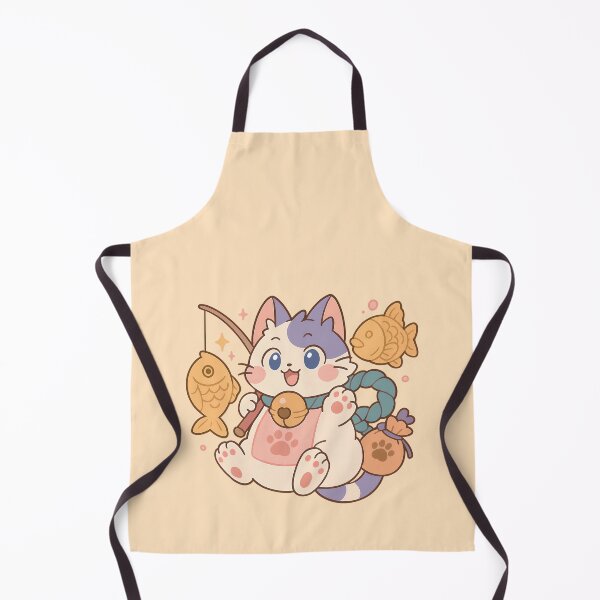 Item preview, Japanese Cat Fishing for Taiyaki designed and sold by Pastel Purrade.