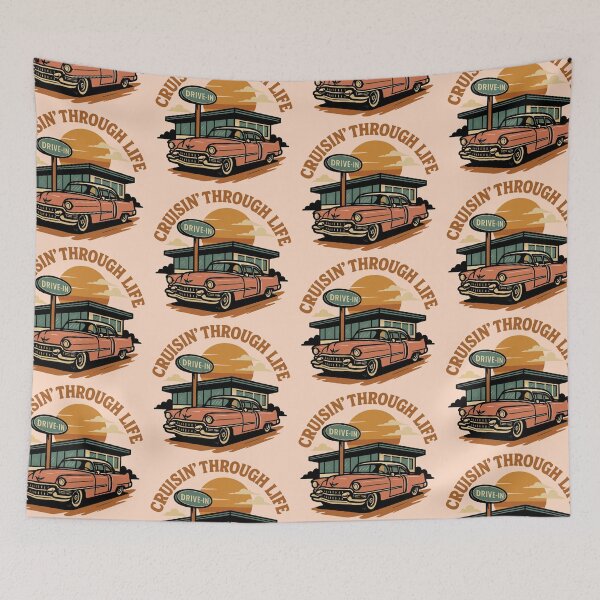 Item preview, Cruisin’ Through life Retro Car designed and sold by FarieArt.